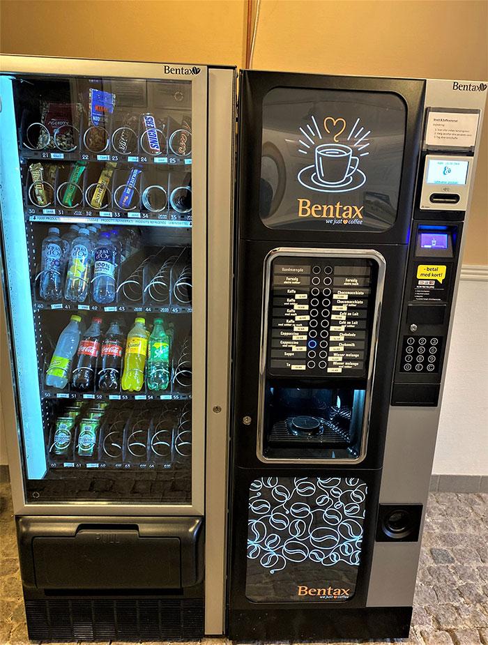 Ny automat med drikkevarer